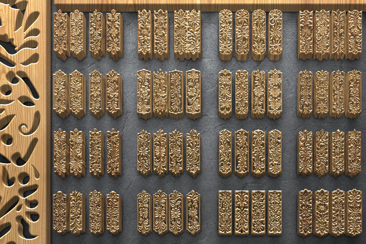 Intra απο ξύλο plywood 3mm-4mm πάχος – Περίτεχνα πάνελ κοπής με κύλιση με λέιζερ Δίασταση  20x20 cm INTRAFABR-124928853