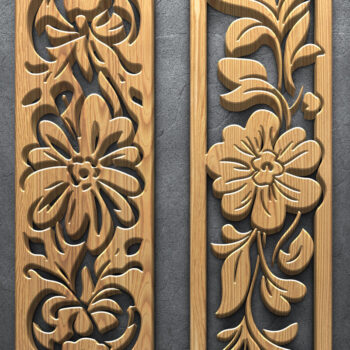 Intra απο ξύλο plywood 3mm-4mm πάχος – Περίτεχνα πάνελ κοπής με κύλιση με λέιζερ Δίασταση  20x20 cm INTRAFABR-124928853 - Image 2