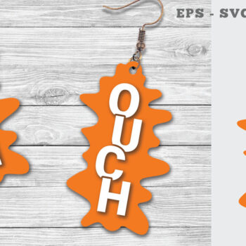 Intra απο ξύλο plywood 3mm-4mm πάχος – Σκουλαρίκια με κοπή λέιζερ Δίασταση  5x5 cm INTRAFABR-112070230 - Image 1