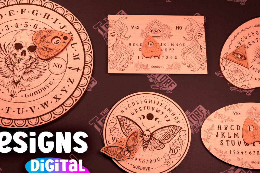 Intra απο ξύλο plywood 3mm-4mm πάχος – Πακέτο κοπής με λέιζερ σανίδα Ouija | Μυστηριώδης Δίασταση  20x20 cm INTRAFABR-102595860