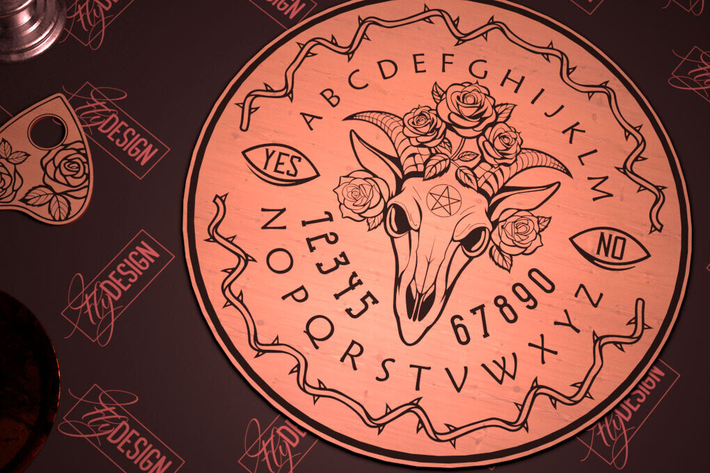 Intra απο ξύλο plywood 3mm-4mm πάχος – Ouija Board | Spirit Board | Απόκρυφο |CNC Δίασταση  20x20 cm INTRAFABR-103867244