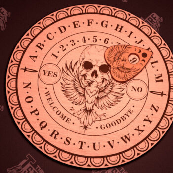 Intra απο ξύλο plywood 3mm-4mm πάχος – Ouija Board | Spirit Board | Απόκρυφο |CNC Δίασταση 20x20 cm INTRAFABR-102595530 - Image 1