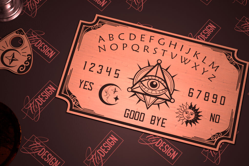 Intra απο ξύλο plywood 3mm-4mm πάχος – Ouija Board | Spirit Board | Απόκρυφο |CNC Δίασταση  20x20 cm INTRAFABR-103867229