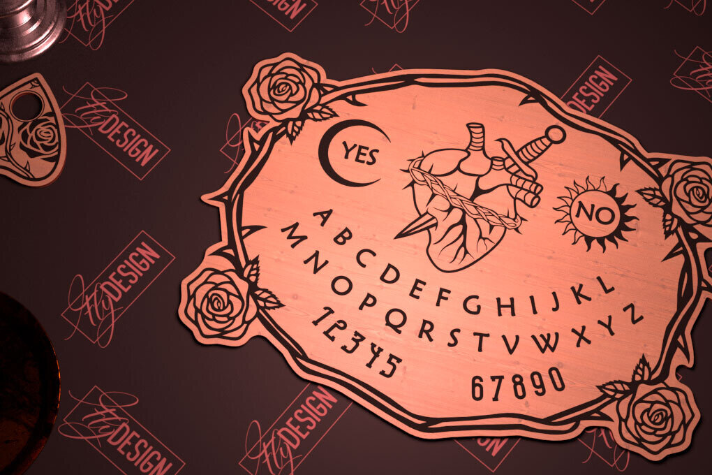 Intra απο ξύλο plywood 3mm-4mm πάχος – Ouija Board | Spirit Board | Απόκρυφο |CNC Δίασταση  20x20 cm INTRAFABR-103867232