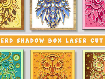 Intra απο ξύλο plywood 3mm-4mm πάχος – Πακέτο κοπής λέιζερ με σκιά με στρώματα Owl Δίασταση 20x20 cm INTRAFABR-84359809 - Image 1