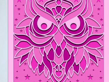 Intra απο ξύλο plywood 3mm-4mm πάχος – Πακέτο κοπής λέιζερ με σκιά με στρώματα Owl Δίασταση 20x20 cm INTRAFABR-84359809 - Image 10