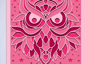 Intra απο ξύλο plywood 3mm-4mm πάχος – Πακέτο κοπής λέιζερ με σκιά με στρώματα Owl Δίασταση 20x20 cm INTRAFABR-84359809 - Image 11