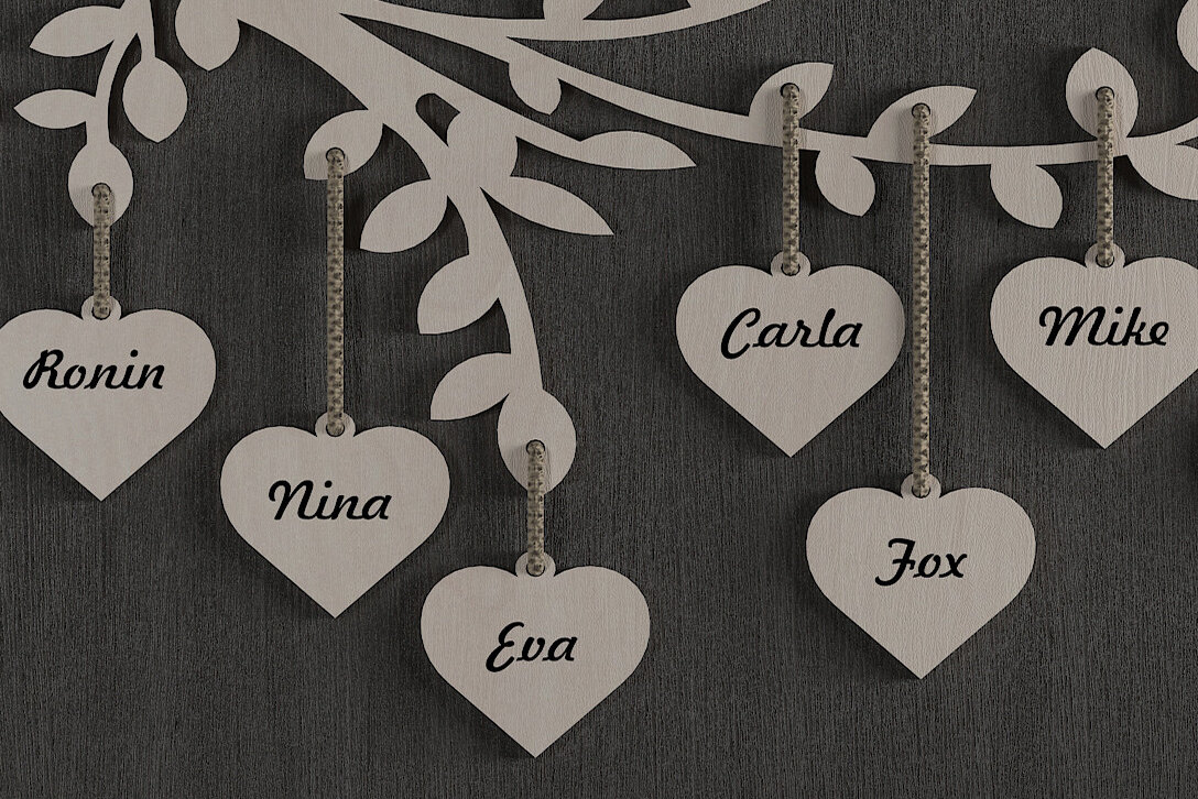 Intra απο ξύλο plywood 3mm-4mm πάχος – Η οικογένειά μας αποχωρεί Ημερολόγιο γενεθλίων 306 Δίασταση  20x20 cm INTRAFABR-50471891