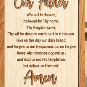 Intra απο ξύλο plywood 3mm-4mm πάχος – Ο Πατέρας μας Προσευχή Αποκοπή αρχείου Δίασταση  20x20 cm INTRAFABR-118594366