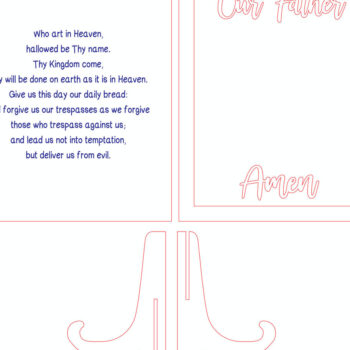 Intra απο ξύλο plywood 3mm-4mm πάχος – Ο Πατέρας μας Προσευχή Αποκοπή αρχείου Δίασταση  20x20 cm INTRAFABR-118594366 - Image 5