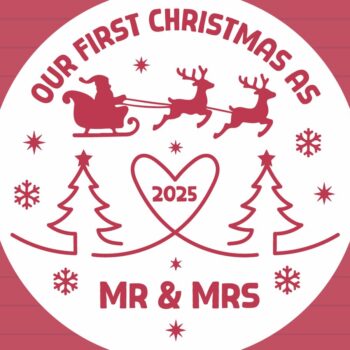 Intra απο ξύλο plywood 3mm-4mm πάχος – Τα πρώτα μας Χριστούγεννα ως κύριος και κυρία 2025 Δίασταση 20x20 cm INTRAFABR-124400478 - Image 3