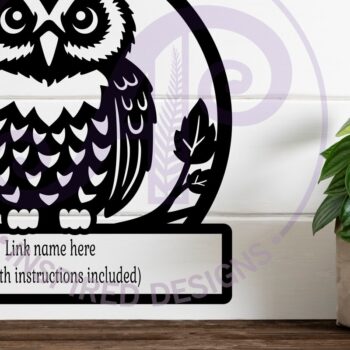 Intra απο ξύλο plywood 3mm-4mm πάχος – Όνομα κουκουβάγιας Επιγραφή τοίχου, Personalized Δίασταση  40x30 cm INTRAFABR-120869443 - Image 3