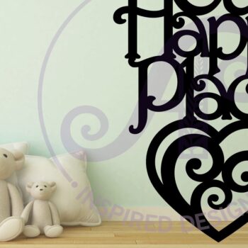 Intra απο ξύλο plywood 3mm-4mm πάχος – Our Happy Place Wall Art Sign, Αρχείο. Δίασταση  40x30 cm INTRAFABR-104459283 - Image 2