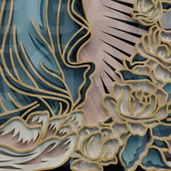 Intra απο ξύλο plywood 3mm-4mm πάχος – Η Παναγία της Γουαδελούπης με Δίασταση  20x20 cm INTRAFABR-123433180 - Image 6