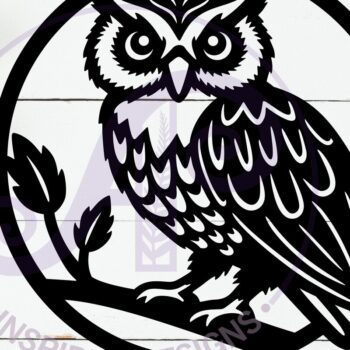 Intra απο ξύλο plywood 3mm-4mm πάχος – Πινακίδα τοίχου κουκουβάγιας, αρχείο. Διάνυσμα σημάδι Δίασταση  40x30 cm INTRAFABR-121159923 - Image 2