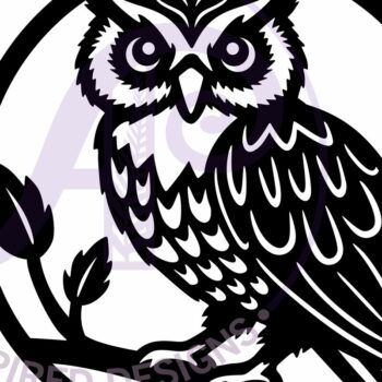 Intra απο ξύλο plywood 3mm-4mm πάχος – Πινακίδα τοίχου κουκουβάγιας, αρχείο. Διάνυσμα σημάδι Δίασταση  40x30 cm INTRAFABR-121159923 - Image 4