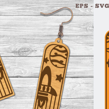 Intra απο ξύλο plywood 3mm-4mm πάχος – Σκουλαρίκια κοπής με λέιζερ του εξωτερικού χώρου 2 Δίασταση  5x5 cm INTRAFABR-103064557 - Image 1