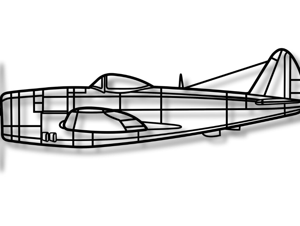 Intra απο ξύλο plywood 3mm-4mm πάχος – P-47 Aircraft Vector Model Δίασταση  20x20 cm INTRAFABR-116999745