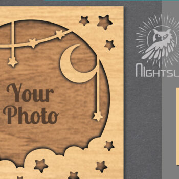 Intra απο ξύλο plywood 3mm-4mm πάχος – Κορνίζα φωτογραφιών κοπής με λέιζερ του εξωτερικού διαστήματος 1 Δίασταση  20x20 cm INTRAFABR-112991524 - Image 1