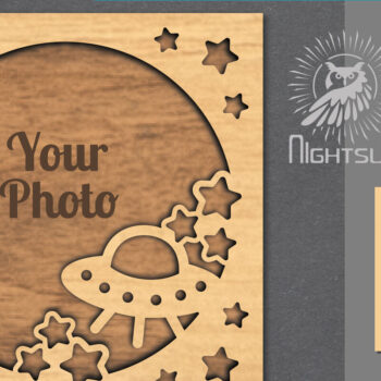 Intra απο ξύλο plywood 3mm-4mm πάχος – Κορνίζα φωτογραφιών κοπής με λέιζερ του εξωτερικού διαστήματος 10 Δίασταση  20x20 cm INTRAFABR-112991740 - Image 1