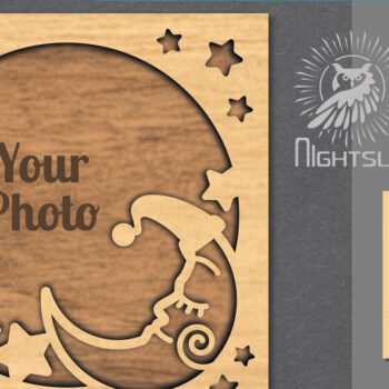 Intra απο ξύλο plywood 3mm-4mm πάχος – Κορνίζα φωτογραφιών κοπής με λέιζερ του εξωτερικού διαστήματος 3 Δίασταση  20x20 cm INTRAFABR-112991566 - Image 1