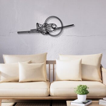 Intra απο ξύλο plywood 3mm-4mm πάχος – P-51 Mustang Silhouette Δίασταση 20x20 cm INTRAFABR-117000365 - Image 2