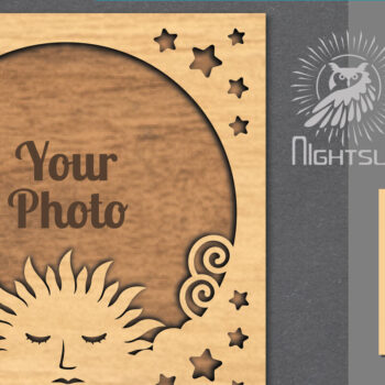 Intra απο ξύλο plywood 3mm-4mm πάχος – Κορνίζα φωτογραφιών κοπής με λέιζερ του εξωτερικού διαστήματος 4 Δίασταση  20x20 cm INTRAFABR-112991590 - Image 1