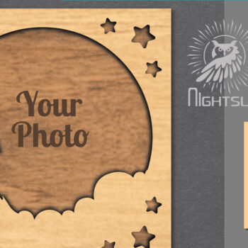 Intra απο ξύλο plywood 3mm-4mm πάχος – Κορνίζα φωτογραφιών κοπής με λέιζερ του εξωτερικού διαστήματος 5 Δίασταση  20x20 cm INTRAFABR-112991622 - Image 1