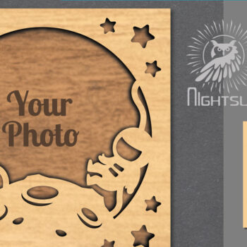 Intra απο ξύλο plywood 3mm-4mm πάχος – Κορνίζα φωτογραφιών κοπής με λέιζερ του εξωτερικού διαστήματος 6 Δίασταση  20x20 cm INTRAFABR-112991648 - Image 1