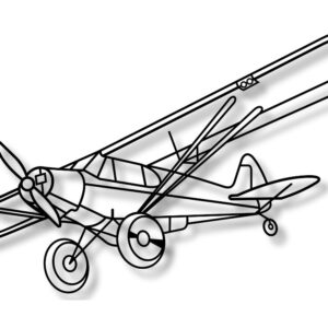 Intra απο ξύλο plywood 3mm-4mm πάχος – Διανυσματικό μοντέλο αεροσκάφους PA-18 Super Cub Δίασταση  20x20 cm INTRAFABR-117186807