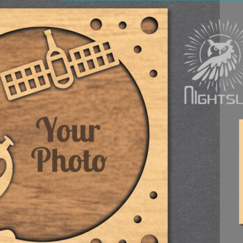 Intra απο ξύλο plywood 3mm-4mm πάχος – Κορνίζα φωτογραφιών κοπής με λέιζερ του εξωτερικού διαστήματος 7 Δίασταση  20x20 cm INTRAFABR-112991676 - Image 1