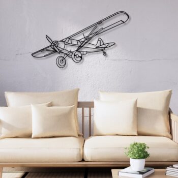 Intra απο ξύλο plywood 3mm-4mm πάχος – Διανυσματικό μοντέλο αεροσκάφους PA-18 Super Cub Δίασταση  20x20 cm INTRAFABR-117186807 - Image 3