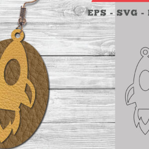 Intra απο ξύλο plywood 3mm-4mm πάχος –  Δερμάτινο Σκουλαρίκι Outer Space 01 Δίασταση  5x5 cm INTRAFABR-106334196