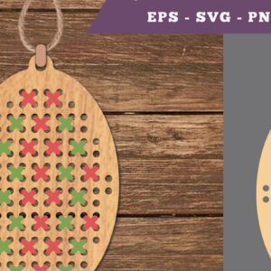 Intra απο ξύλο plywood 3mm-4mm πάχος – Οβάλ κοπής Σταυροβελονιά Δίασταση  20x20 cm INTRAFABR-106690496