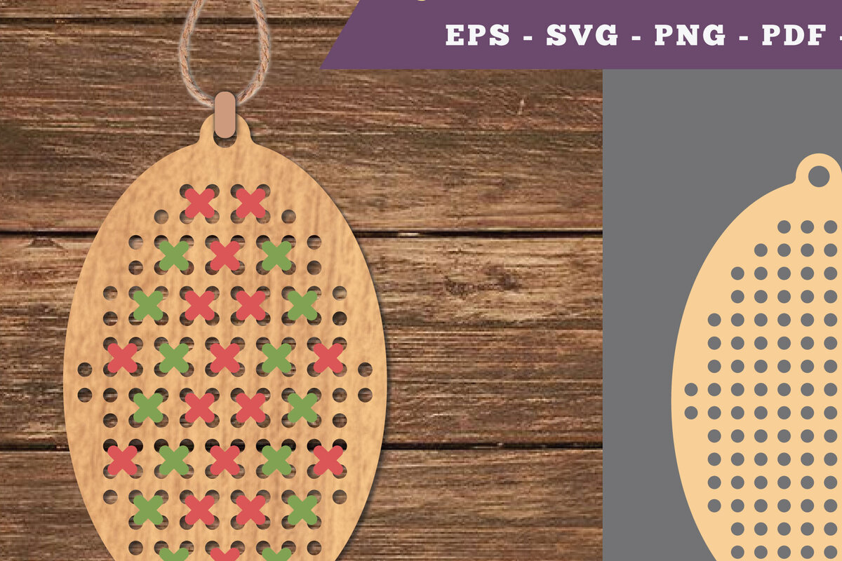 Intra απο ξύλο plywood 3mm-4mm πάχος – Οβάλ κοπής Σταυροβελονιά Δίασταση  20x20 cm INTRAFABR-106690496