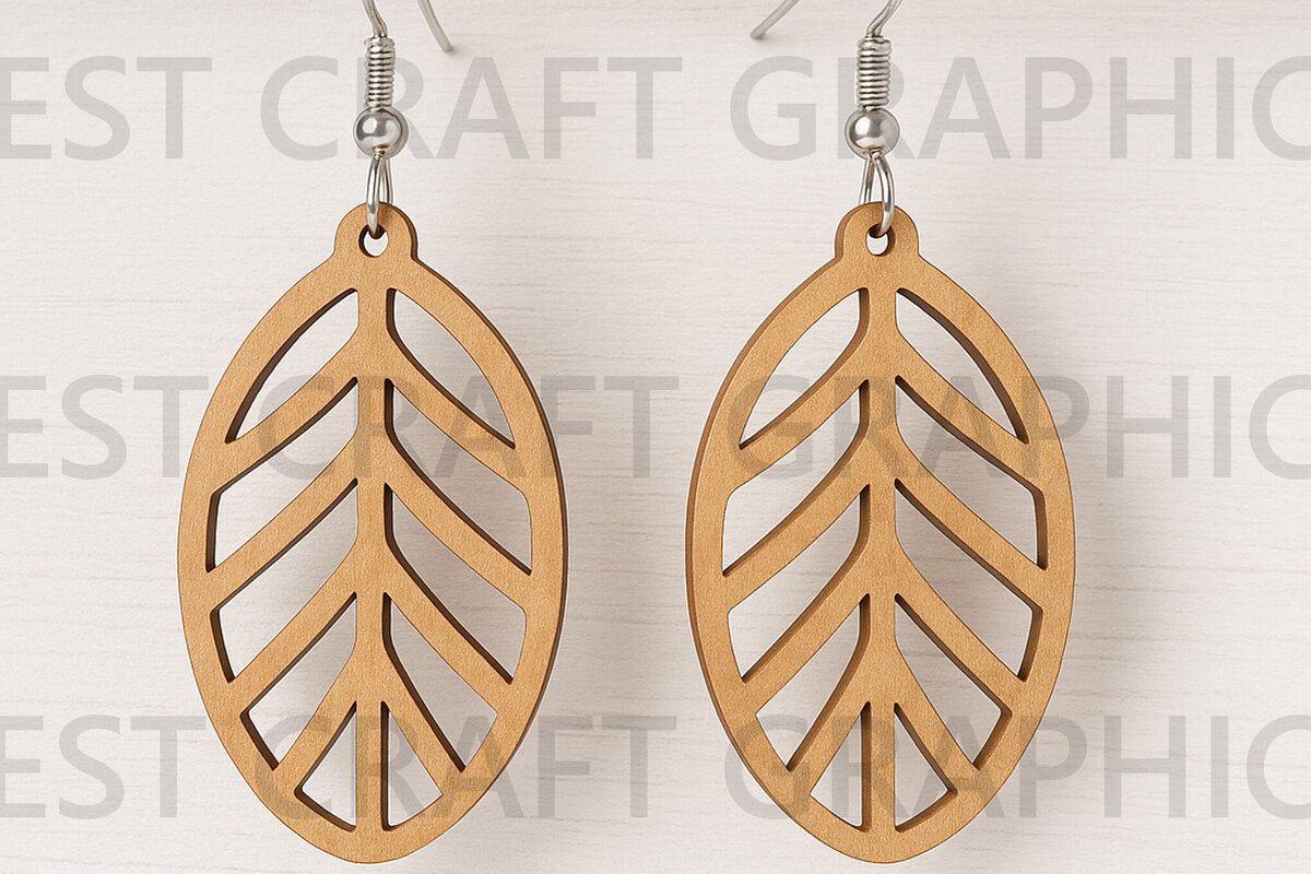 Intra απο ξύλο plywood 3mm-4mm πάχος – Σκουλαρίκια σε φύλλα οβάλ κοπής Δίασταση  5x5 cm INTRAFABR-123814131