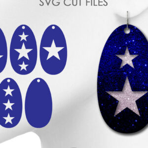 Intra απο ξύλο plywood 3mm-4mm πάχος – Οβάλ Σκουλαρίκι, Αστέρι Σκουλαρίκι Δίασταση  5x5 cm INTRAFABR-30644111