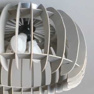 Intra απο ξύλο plywood 3mm-4mm πάχος – Οβάλ UFO Αμπαζούρ με λέιζερ Δίασταση  20x20 cm INTRAFABR-36870909