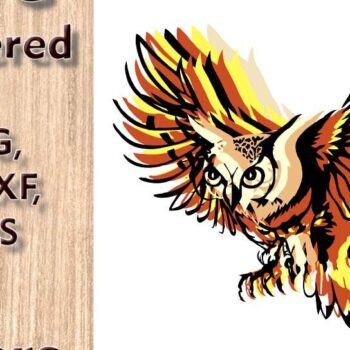 Intra απο ξύλο plywood 3mm-4mm πάχος – Αρχεία λέιζερ πολλαπλών επιπέδων κουκουβάγιας 3D Δίασταση  20x20 cm INTRAFABR-109001365 - Image 3