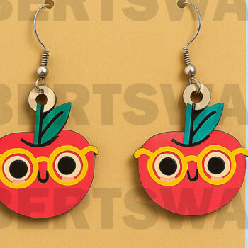 Intra απο ξύλο plywood 3mm-4mm πάχος – Σκουλαρίκια Paint Palette – Τάξη τέχνης Δίασταση  5x5 cm INTRAFABR-124968246 - Image 1