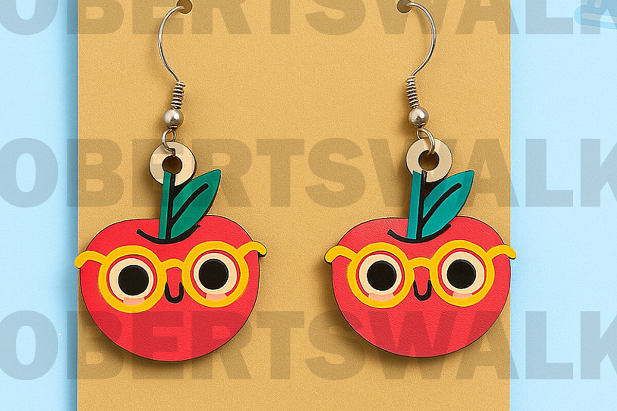 Intra απο ξύλο plywood 3mm-4mm πάχος – Σκουλαρίκια Paint Palette – Τάξη τέχνης Δίασταση  5x5 cm INTRAFABR-124968246