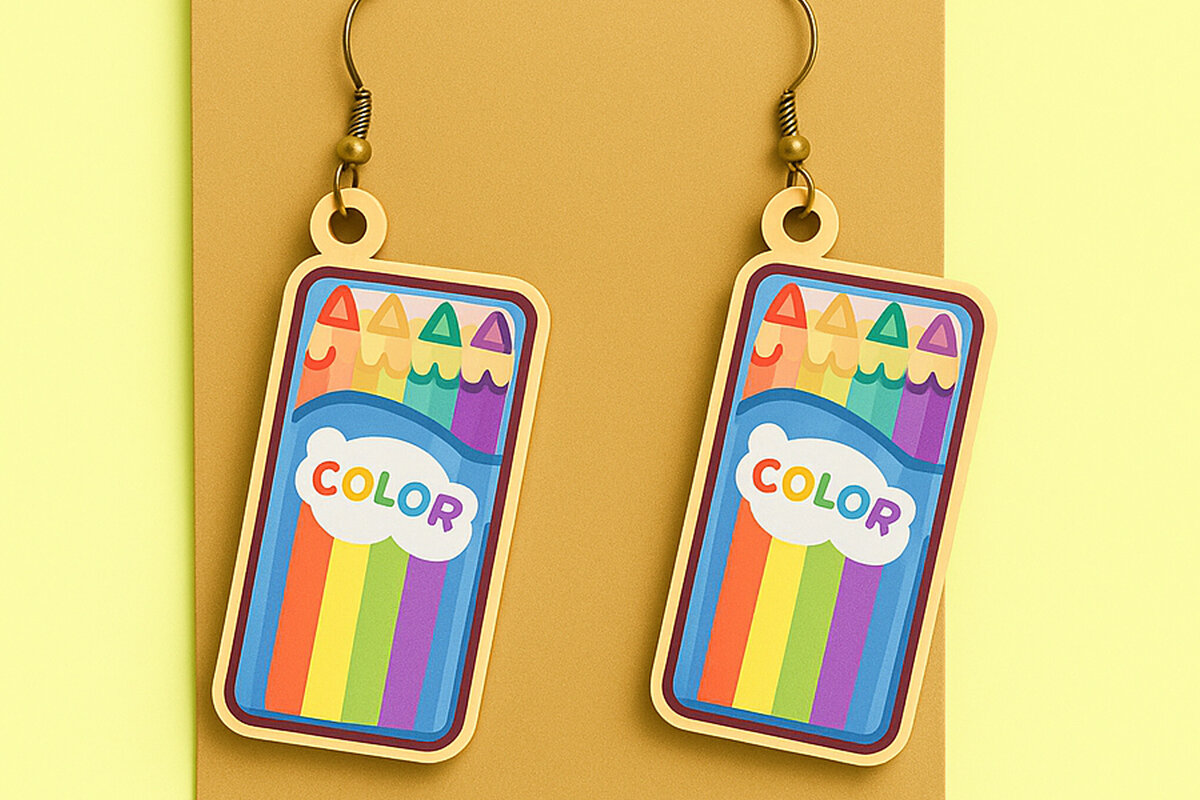 Intra απο ξύλο plywood 3mm-4mm πάχος – Σκουλαρίκια Paint Palette Δίασταση  5x5 cm INTRAFABR-124974631