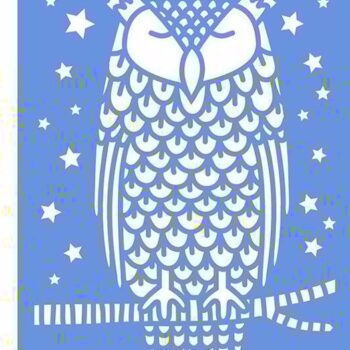 Intra απο ξύλο plywood 3mm-4mm πάχος – Αρχείο αποκοπής κάρτας κουκουβάγιας Δίασταση  20x20 cm INTRAFABR-39986272 - Image 1