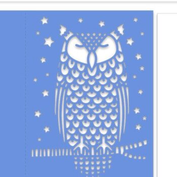 Intra απο ξύλο plywood 3mm-4mm πάχος – Αρχείο αποκοπής κάρτας κουκουβάγιας Δίασταση  20x20 cm INTRAFABR-39986272 - Image 2