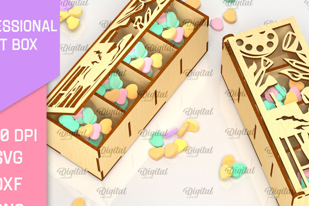 Intra απο ξύλο plywood 3mm-4mm πάχος – Κουτί δώρου Painter Cut Laser Δίασταση  20x20 cm INTRAFABR-98268691