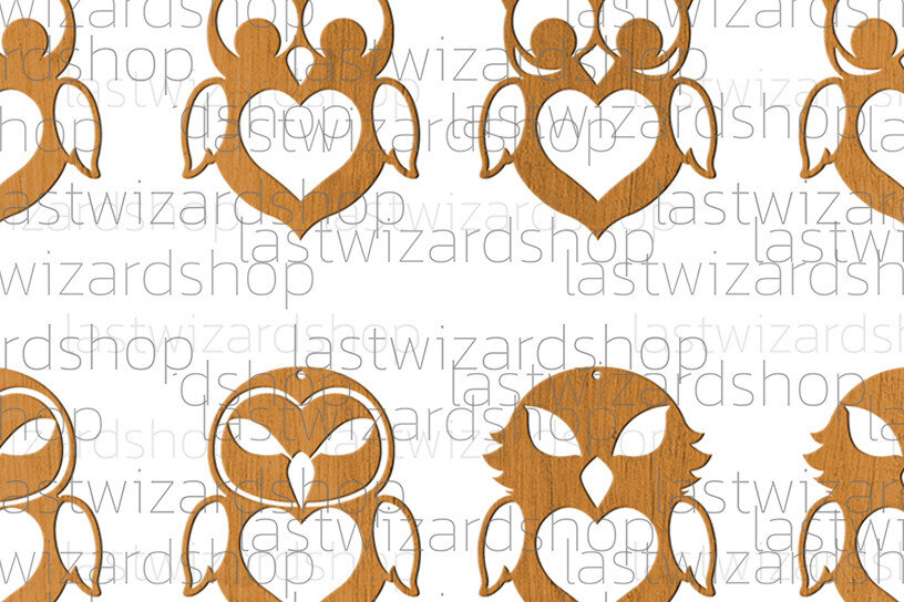 Intra απο ξύλο plywood 3mm-4mm πάχος – Σκουλαρίκια κουκουβάγιας, Σκουλαρίκια ζώων Δίασταση  5x5 cm INTRAFABR-25328556