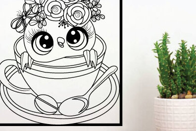 Intra απο ξύλο plywood 3mm-4mm πάχος – Κουκουβάγια Flower Cup Μεταλλικός τοίχος με λέιζερ κοπή Δίασταση  20x20 cm INTRAFABR-66807447