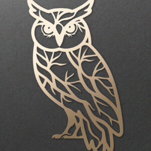 Intra απο ξύλο plywood 3mm-4mm πάχος – Owl Forest Tree Τέχνη τοίχου με Δίασταση  40x30 cm INTRAFABR-110782931