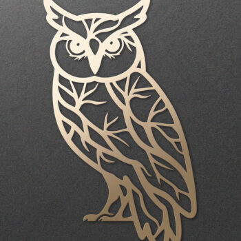 Intra απο ξύλο plywood 3mm-4mm πάχος – Owl Forest Tree Τέχνη τοίχου με Δίασταση 40x30 cm INTRAFABR-110782931 - Image 1