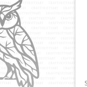 Intra απο ξύλο plywood 3mm-4mm πάχος – Owl Forest Tree Τέχνη τοίχου με Δίασταση 40x30 cm INTRAFABR-110782931 - Image 2